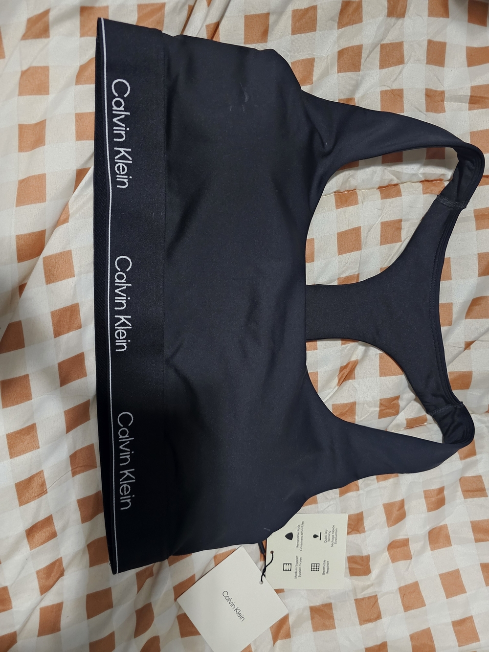Calvin Klein Women's Black Logo Sports Bra